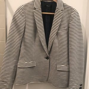 Madewell Striped Linen Blazer